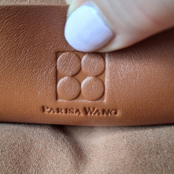 Parisa Wang Addicted Bracelet Bag White/Brown Leather Gold Hardware - Picture 2 of 7